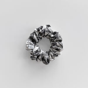 Scrunchie Slim Blossom Black